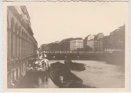 (F23933) Orig. Foto Hamburg, Partie an der Alster 1956