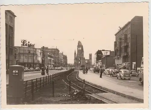 (F23920) Orig. Foto Berlin, Bl.v. Wittenbergplatz a. Gedächtniskirche 1956