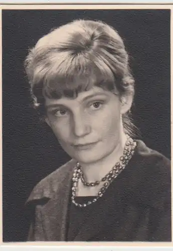 (F23897) Orig. Foto Porträt junge Frau, Soltau/Hann. 1962