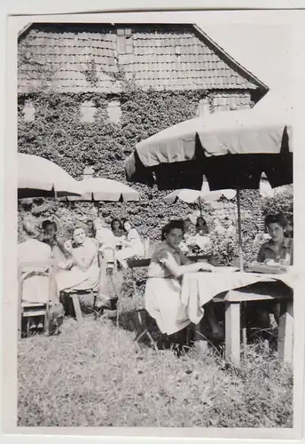 (F23867) Orig. Foto Immingerode, Damen in der Berggaststätte 1930er
