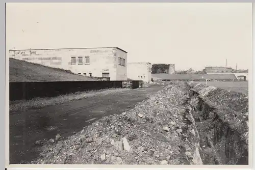 (F23756) Orig. Foto Leipzig, Sportforum, Dammeinbauten Festwiese 1960er