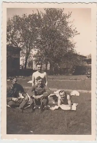 (F23636) Orig. Foto Potsdam, deutsche Soldaten im Kasernenhof 1935