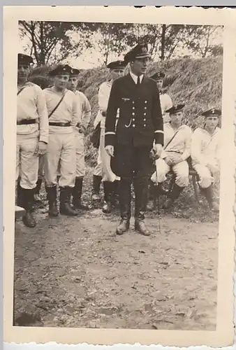 (F2363) Orig. Foto 2.WK, Marinesoldaten mit Ausbilder, 1940er
