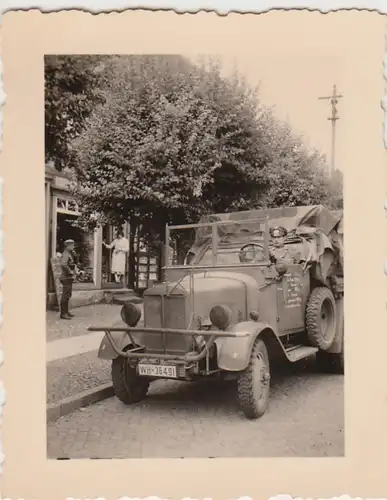 (F23625) Orig. Foto Militär-Lkw am Straßenrand 1930er