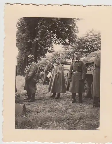 (F23611) Orig. Foto deutsche Soldaten, Lkw Kolonne Rast 1930er