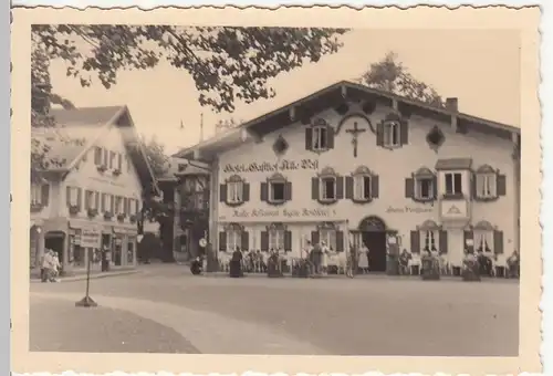 (F23579) Orig. Foto Oberammergau, Dorfplatz 1938