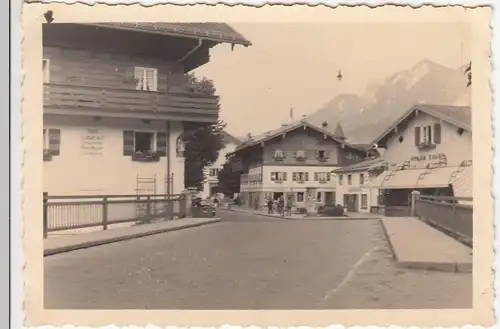 (F23575) Orig. Foto Oberammergau, Dorfstraße 1938
