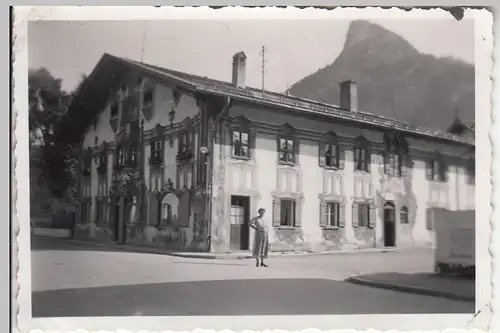 (F23571) Orig. Foto Oberammergau, Pilatushaus m. Kofel 1938