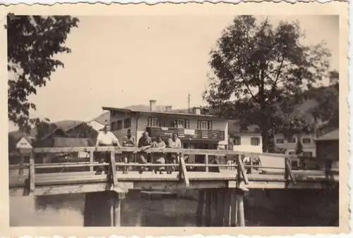 (F23569) Orig. Foto Oberammergau, Brücke über die Ammer 1938