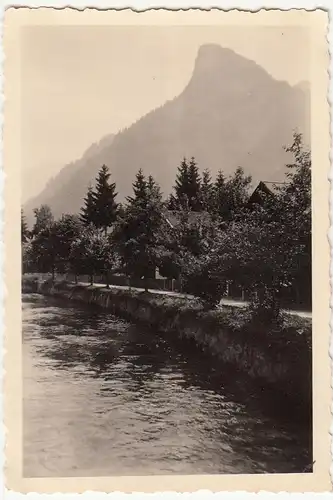 (F23567) Orig. Foto Oberammergau, Partie an der Ammer 1938