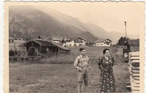 (F23563) Orig. Foto Oberammergau, an der Pension Thum, Römergasse 9, 1938