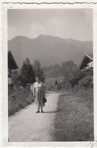 (F23560) Orig. Foto Oberammergau, Weg z. Pension Thum, Römergasse 9, 1938