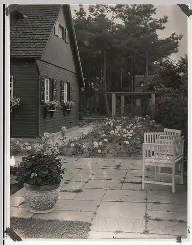 (F23524) Orig. Foto Glienicke / Nordbahn, Garten am Landhaus Rasteck 1932