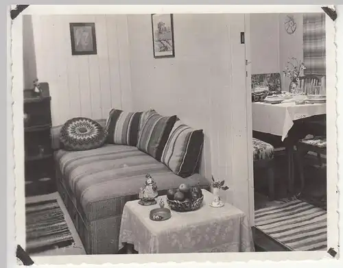 (F23521) Orig. Foto Glienicke / Nordbahn, Zimmer im Landhaus Rasteck 1932