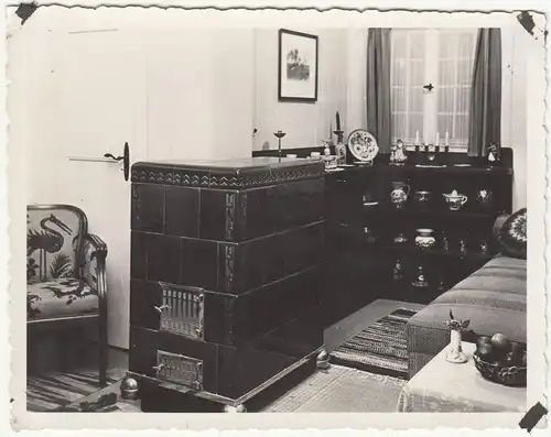 (F23520) Orig. Foto Glienicke / Nordbahn, Zimmer im Landhaus Rasteck 1932