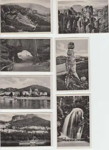 (F235) Original Foto 1950er Sächsische Schweiz, 12 Fotos aus Leporello