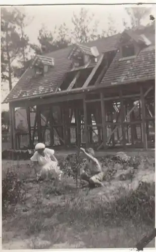 (F23491) Orig. Foto Glienicke / Nordbahn, Bau d. Landhaus Rasteck 1932