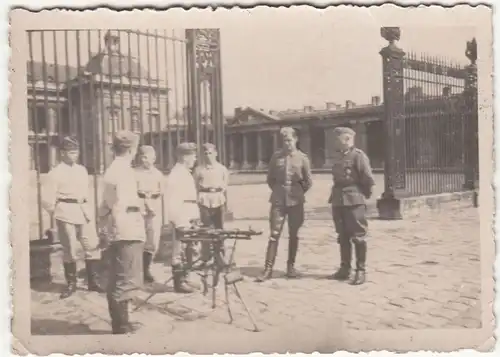 (F23456) Orig. Foto deutsche Soldaten mit MG am Eisentor 1930/40er