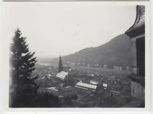 (F23349) Orig. Mini-Foto Heidelberg, Gesamtansicht 1937