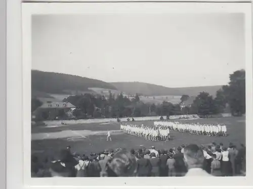 (F23330) Org. Mini-Foto Bezirksturnfest Würbenthal 4.7.1937, Turner a.Sportplatz