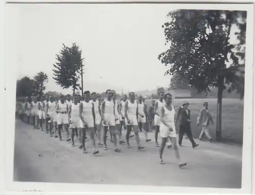 (F23319) Orig. Mini-Foto Bezirksturnfest Würbenthal 4.7.1937, Festumzug