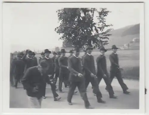 (F23318) Orig. Mini-Foto Bezirksturnfest Würbenthal 4.7.1937, Festumzug