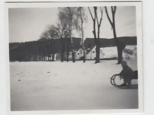 (F23250) Orig. Mini-Foto Winter in Würbenthal 1935