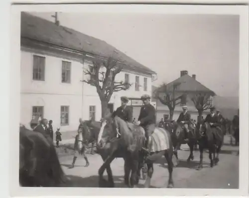 (F23207) Orig. Mini-Foto Saatreiten in Würbenthal, Tradition Ostersonntag 1935