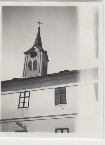 (F23163) Orig. Mini-Foto Würbenthal, Vrbno pod Prad?dem, Kirchturm 1934