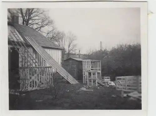 (F23119) Orig. Mini-Foto Würbenthal, Umbau an einem Wohnhaus 1933