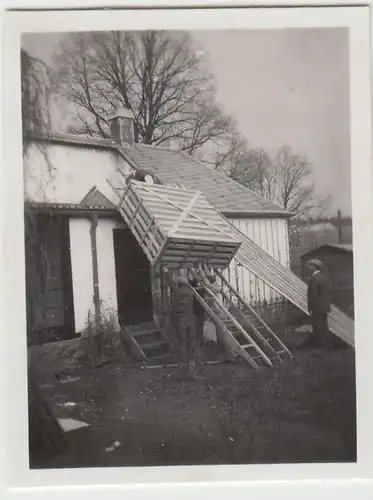 (F23118) Orig. Mini-Foto Würbenthal, Umbau an einem Wohnhaus 1933