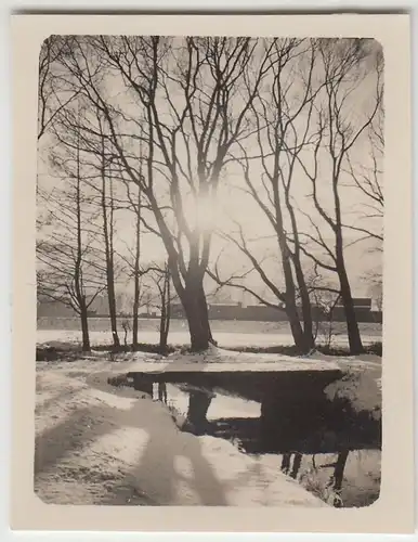 (F23097) Orig. Mini-Foto Winter in Würbenthal, 1932