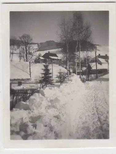 (F23078) Orig. Mini-Foto Winter in Würbenthal, Partie 1932