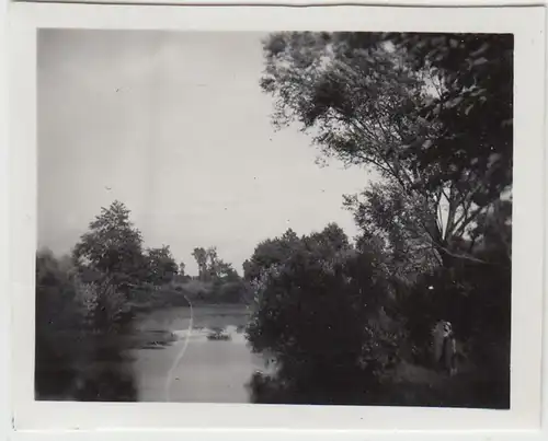 (F23034) Orig. Mini-Foto Leipnik, Lipník nad Be?vou, Landschaftspartie 1932