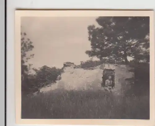 (F22955) Orig. Mini-Foto Ruine in oder bei Würbenthal 1932