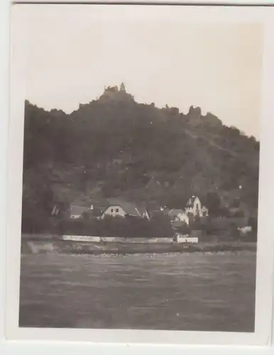 (F22927) Orig. Mini-Foto Blick zur Burgruine Dürrnstein 1932