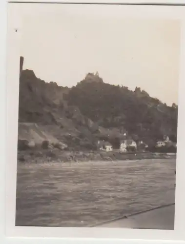 (F22926) Orig. Mini-Foto Blick zur Burgruine Dürrnstein 1932