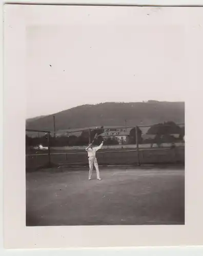 (F22895) Orig. Mini-Foto Würbenthal, Tennisspieler 1932