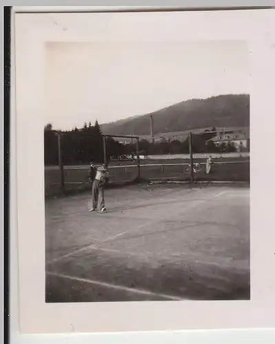 (F22889) Orig. Mini-Foto Würbenthal, Tennisspieler 1932