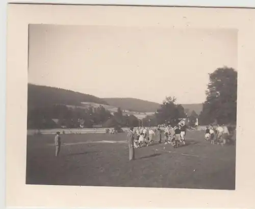 (F22887) Orig. Mini-Foto Würbenthal, Fußballspiel, Einmarsch Zuckmantel 1932