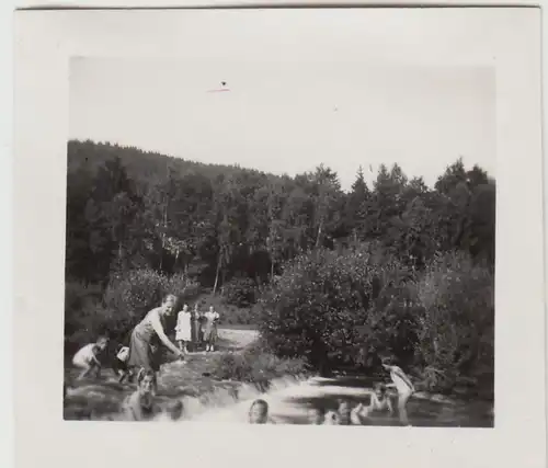 (F22880) Orig. Mini-Foto Würbenthal, Baden in der Oppa 1932