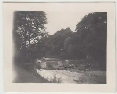 (F22844) Orig. Mini-Foto Würbenthal, Bauarbeiten am Wehr 1932