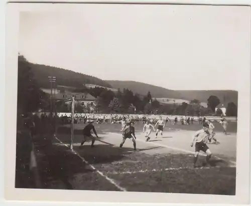 (F22829) Orig. Mini-Foto Würbenthal, Fußball auf dem Sportplatz 1932
