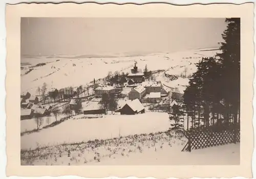 (F22727) Orig. Foto Großrückertswalde im Winter 1950er