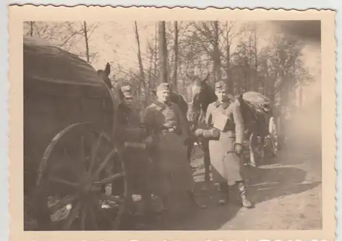 (F22681) Orig. Foto deutsche Soldaten unterwegs mit Pferden, Belgien 1940