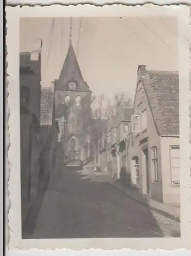 (F22594) Orig. Foto Garding, Straße zur Kirche 1937
