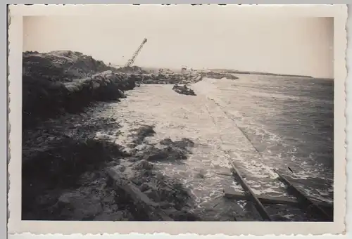 (F22586) Orig. Foto Sturmflutschaden in oder bei Garding 1936/37