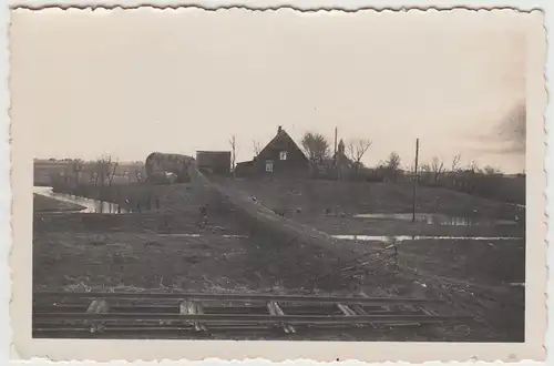 (F22585) Orig. Foto Sturmflutschaden in oder bei Garding 1936/37, Beräumung