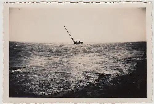 (F22584) Orig. Foto Sturmflutschaden in oder bei Garding 1936/37