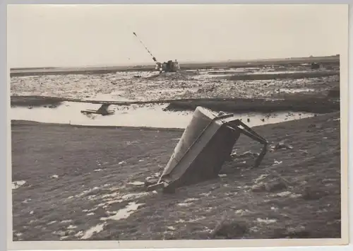 (F22580) Orig. Foto Sturmflutschaden in oder bei Garding 1936/37